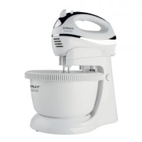 Миксер SCARLETT SC-HM40B01 на подставке, 450 Вт, 5 скоростей, 2 венчика, 2 крюка для теста, чаша, белый, SC - HM40B01