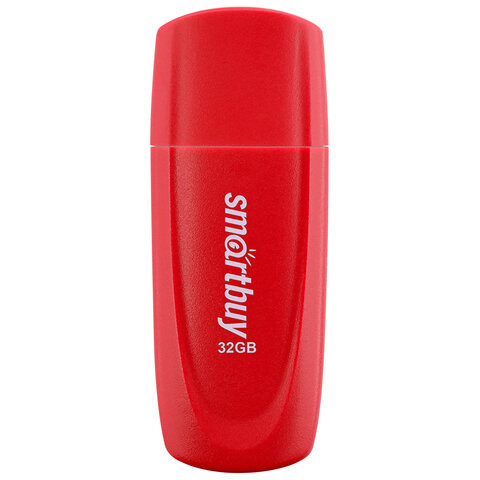 Флеш-диск 32GB SMARTBUY Scout USB 2.0, красный, SB032GB2SCR по низкой цене оптом Краснодар, Москва, Уфа, Казань, Барнаул, Владивосток, Хабаровск, Сахалин, Красноярск, Екатеренбург, 