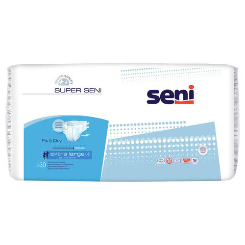 Подгузники для взрослых SUPER SENI Extra Large, КОМПЛЕКТ 30 шт., одноразовые, SE-094-XL30-JA1 по низкой цене оптом 