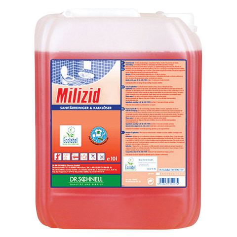Средство для уборки санитарных помещений 10 л, DR.SCHNELL "Milizid" ("Милицид"), кислотное, 143388 по низкой цене оптом 