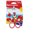 Ножницы BRAUBERG "Kid Series", 130 мм, красные, с цветной печатью "Крабы", закругленные, 23227, 232270 по низкой цене оптом 