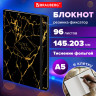 Блокнот с резинкой в клетку 96л, А5 145х203, твердая обложка с фольгой, BRAUBERG, Дизайн 14, 116328 по низкой цене оптом 