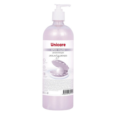 Мыло-крем жидкое 1 л UNICARE "Жемчужное", увлажняющее, дозатор, UC501058 по низкой цене оптом 