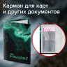 Обложка для паспорта натуральная кожа флоттер, принт "Дым", цвет черный, BRAUBERG, 238869 по низкой цене оптом 