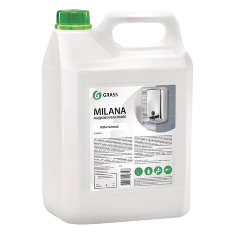 Мыло-крем жидкое 5 л GRASS MILANA "Жемчужное", 126205 по низкой цене оптом  Мыло-крем жидкое 5 л GRASS MILANA "Жемчужное", 126205 по низкой цене оптом