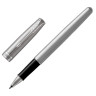 Ручка-роллер PARKER "Sonnet Core Stainless Steel CT", корпус серебристый, палладиевые детали, черная, 1931511 по низкой цене оптом Краснодар, Москва, Уфа, Казань, Барнаул, Владивосток, Хабаровск, Сахалин, Красноярск, Екатеренбург, 