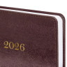 Ежедневник датированный 2026 А5 138х213мм BRAUBERG Elegant, под кожу, застежка, бордовый, 117367 по низкой цене оптом 