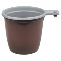 Чашка одноразовая для чая кофе 200мл UPAX UNITY, КОМПЛЕКТ 1000шт (20*50шт), бело-кори