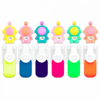 Набор текстовыделителей с топперами 6 ЦВЕТОВ НЕОН, "КОСМО", линия 1-4 мм, FUNSTER (ФАНСТЕР), 152649