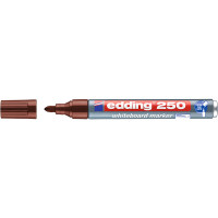 Маркер для белых досок edding 250 Cap-off, круглый наконечник, 1.5-3 мм Коричневый