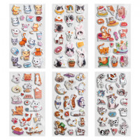 Наклейки зефирные "Котики", 18х9,5 см, ассорти 6 видов, FUNSTER (ФАНСТЕР), 666092