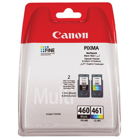Набор картриджей CANON (PG-460/CL-461) для Pixma TS5340 черный и цветной, оригинальный, 3711C004 по низкой цене оптом 