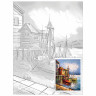Холст на картоне с контуром BRAUBERG ART CLASSIC "ПРИЧАЛ", 30х40см, грунтованный, хлопок, 191544 по низкой цене оптом Краснодар, Москва, Уфа, Казань, Барнаул, Владивосток, Хабаровск, Сахалин, Красноярск, Екатеренбург, 