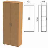 Шкаф закрытый «Эко», 720х355х1830 мм, 4 полки, бук бавария (КОМПЛЕКТ)