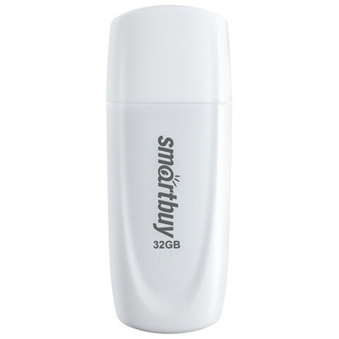 Флеш-диск 32GB SMARTBUY Scout USB 2.0, белый, SB032GB2SCW по низкой цене оптом Краснодар, Москва, Уфа, Казань, Барнаул, Владивосток, Хабаровск, Сахалин, Красноярск, Екатеренбург, 