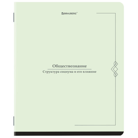 Тетрадь предметная VINTAGE 48л, SoftTouch, ОБЩЕСТВОЗНАНИЕ, клетка, подсказ, BRAUBERG, 405149 по низкой цене оптом 