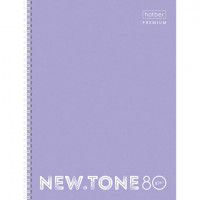 Тетрадь А4 80 л. HATBER Premium гребень, линия, глянцевая ламинация, "NEWtone PASTEL Лаванда", T346549, 80Т4лA2гр_05019