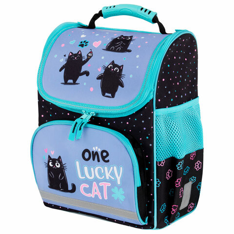 Ранец ПИФАГОР BASIC, 1 отделение, 3 кармана, эргономичная спинка, Funny cats, 35х28х18 см, 273135 по низкой цене оптом 
