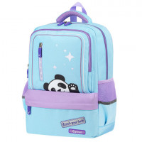 Рюкзак BRAUBERG STAR, 1 отделение, 5 карманов, "Friendly panda", голубой, 40x29x13 см, 270667