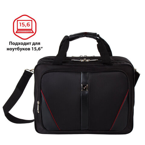 Сумка деловая BRAUBERG с отделением для ноутбука 15,6", "Business", 2 отделения, черная, 41х32х15 см, 240389 по низкой цене оптом 