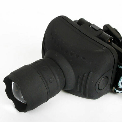 Фонарь налобный ULTRAFLASH 1Вт LED, ZOOM, 3 режима, питание 3хААА(не в комплекте), LED5354 по низкой цене оптом 