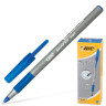 Ручка шариковая с грипом BIC "Round Stic Exact", СИНЯЯ, корпус серый, узел 0,8 мм, линия письма 0,3 мм, 918543 по низкой цене оптом Краснодар, Москва, Уфа, Казань, Барнаул, Владивосток, Хабаровск, Сахалин, Красноярск, Екатеренбург, 