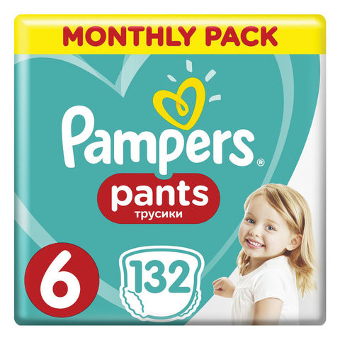 Подгузники-трусики 132 шт. PAMPERS (Памперс) Pants, размер 6 (15+ кг), 1210765 по низкой цене оптом 