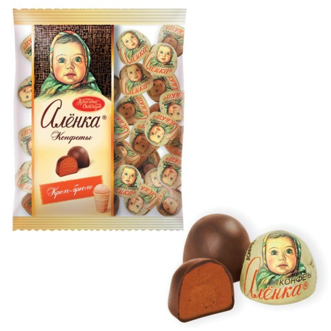 Конфеты шоколадные КРАСНЫЙ ОКТЯБРЬ "Аленка", крем-брюле, купол, 250 г, пакет, КО08238 по низкой цене оптом Краснодар, Москва, Уфа, Казань, Барнаул, Владивосток, Хабаровск, Сахалин, Красноярск, Екатеренбург, 