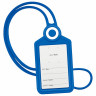 Бейдж вертикальный для пропуска и ID-карт СИЛИКОНОВЫЙ 85х54 мм шнурок 42см, синий, BRAUBERG, 238902 по низкой цене оптом 