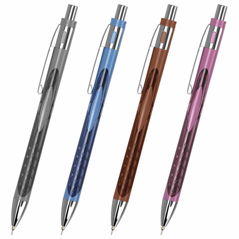 Ручка шариковая автоматическая с грипом BRAUBERG "STYLE RT", СИНЯЯ, игольчатый наконечник 0,7 мм, линия письма 0,35 мм, 144324 по низкой цене оптом Ручка шариковая автоматическая с грипом BRAUBERG "STYLE RT", СИНЯЯ, игольчатый наконечник 0,7 мм, линия письма 0,35 мм, 144324 по низкой цене оптом