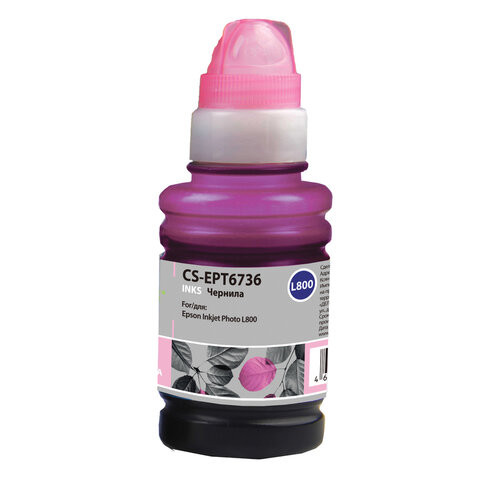 Чернила CACTUS (CS-EPT6736) для СНПЧ EPSON L800/L810/L850/L1800, светло-пурпурные, 0,1 л по низкой цене оптом 