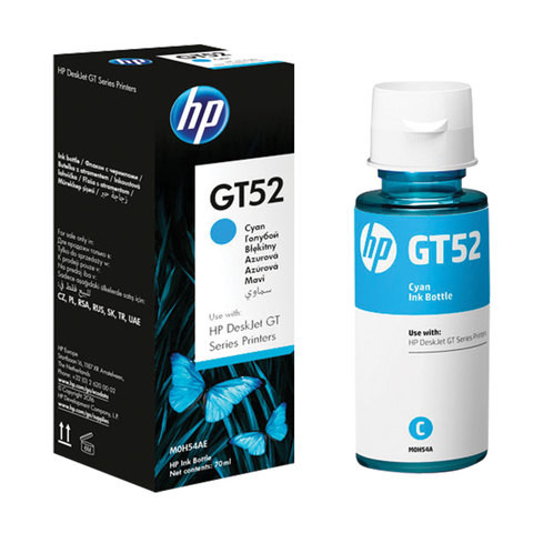 Чернила HP GT52 (M0H54AE) для InkTank 315/410/415, SmartTank 500/515/615 голубые, ресурс 8000 страниц, оригинальные по низкой цене оптом 