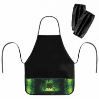 Фартук с нарукавниками для уроков труда BRAUBERG, 3 кармана, 46x54 см, Digital spider, 273644