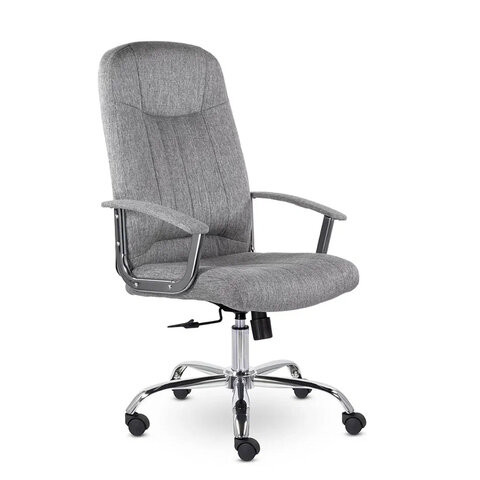 Кресло офисное "Бостон", CH-277, хром, ткань, серый (M-02) по низкой цене оптом Кресло офисное "Бостон", CH-277, хром, ткань, серый (M-02) по низкой цене оптом