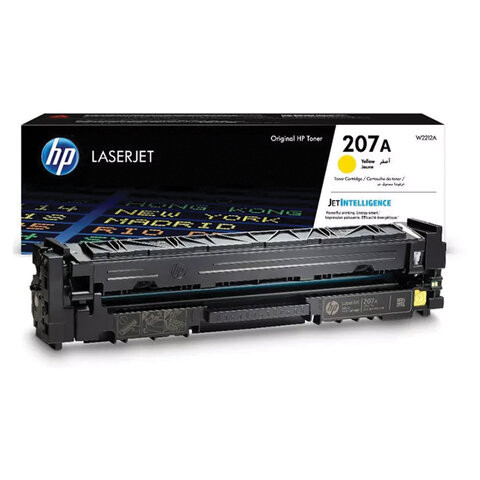 Картридж лазерный HP (W2212A) 207A для HP Color LJ M282/M283/M255, желтый, оригинальный, ресурс 1250 страниц по низкой цене оптом 