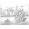Холст на картоне с контуром BRAUBERG ART CLASSIC "ПАРУСА", 30х40см, грунтованный, хлопок, 191545 по низкой цене оптом Краснодар, Москва, Уфа, Казань, Барнаул, Владивосток, Хабаровск, Сахалин, Красноярск, Екатеренбург, 