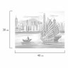 Холст на картоне с контуром BRAUBERG ART CLASSIC "ПАРУСА", 30х40см, грунтованный, хлопок, 191545 по низкой цене оптом Краснодар, Москва, Уфа, Казань, Барнаул, Владивосток, Хабаровск, Сахалин, Красноярск, Екатеренбург, 