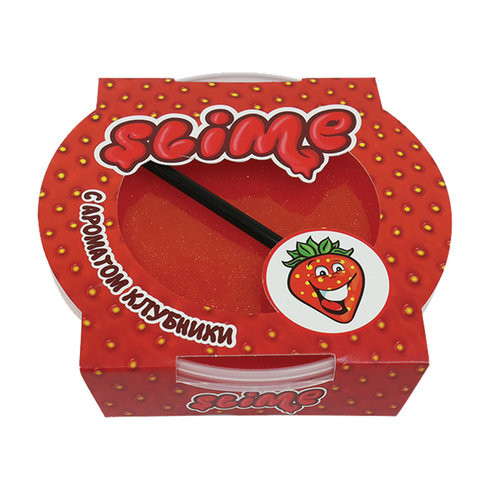 Слайм (лизун) "Slime Mega", аромат клубники, 300 г, ВОЛШЕБНЫЙ МИР, S300-17 по низкой цене оптом Краснодар, Москва, Уфа, Казань, Барнаул, Владивосток, Хабаровск, Сахалин, Красноярск, Екатеренбург, 