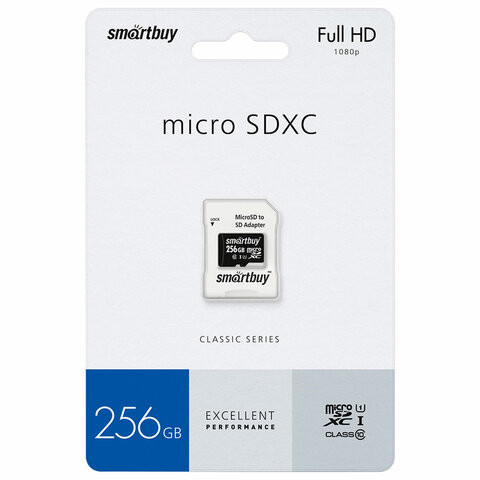Карта памяти microSDXC 256GB SMARTBUY, UHS-I, 90 Мб/сек (class 10), с адаптером, SB25, SB256GBSDCL10 по низкой цене оптом Краснодар, Москва, Уфа, Казань, Барнаул, Владивосток, Хабаровск, Сахалин, Красноярск, Екатеренбург, 