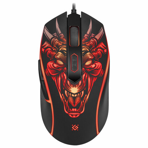 Мышь проводная игровая DEFENDER Monstro GM-510L, USB, 5 кнопок + 1 колесо-кнопка, оптическая, черная, 52510 по низкой цене оптом 