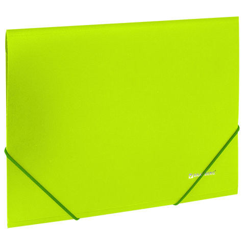 Папка на резинках BRAUBERG "Neon", неоновая, зеленая, до 300 листов, 0,5 мм, 227460 по низкой цене оптом 