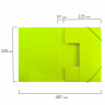 Папка на резинках BRAUBERG "Neon", неоновая, зеленая, до 300 листов, 0,5 мм, 227460 по низкой цене оптом 