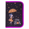 Пенал BRAUBERG, 1 отделение, 2 откидные планки, полиэстер, 21х14 см, "Shiny star", 270312 по низкой цене оптом 