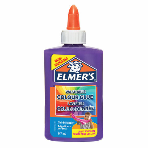 Клей для слаймов канцелярский цветной (непрозрачный) ELMERS Opaque Glue, 147 мл, фиолетовый, 2109502 по низкой цене оптом 