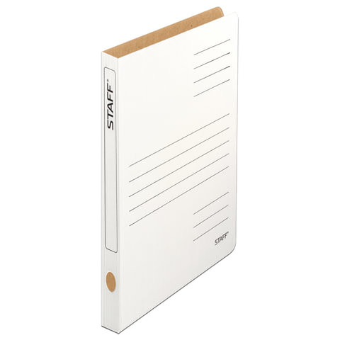 Скоросшиватель из микрогофрокартона STAFF, 30 мм, до 300 листов, белый, 128991 по низкой цене оптом Скоросшиватель из микрогофрокартона STAFF, 30 мм, до 300 листов, белый, 128991 по низкой цене оптом