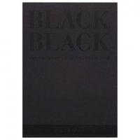 Альбом для зарисовок А4 (210x297 мм) FABRIANO "BlackBlack", черная бумага, 20 листов, 300 г/м2, 19100390
