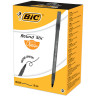 Ручка шариковая BIC "Round Stic", ЧЕРНАЯ, корпус черный, узел 1 мм, линия письма 0,32 мм, 920568 по низкой цене оптом 