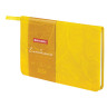 Еженедельник датированный 2026 МАЛЫЙ ФОРМАТ 95х155мм А6 BRAUBERG Foliage, под кожу, желтый, 117200 по низкой цене оптом 