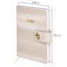 Ежедневник датированный 2026 А5 138х213мм BRAUBERG Elegant, под кожу, застежка, бежевый, 117369 по низкой цене оптом 