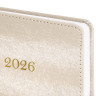 Ежедневник датированный 2026 А5 138х213мм BRAUBERG Elegant, под кожу, застежка, бежевый, 117369 по низкой цене оптом 